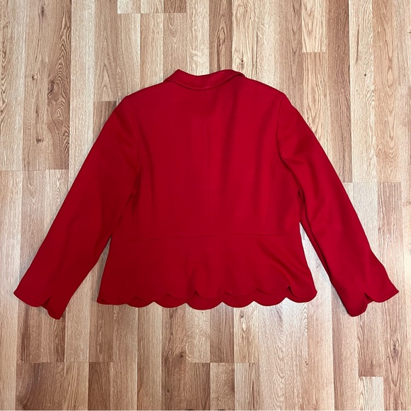 Talbot’s Red Scallop Ponte Jacket - Picture 4 of 12